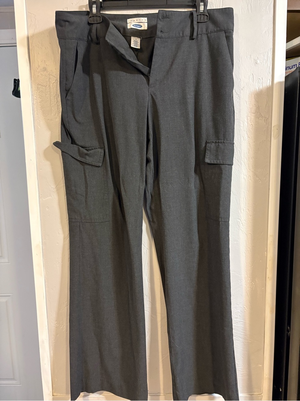Old Navy Dark Gray Cargo-Style Wide Leg Trousers
